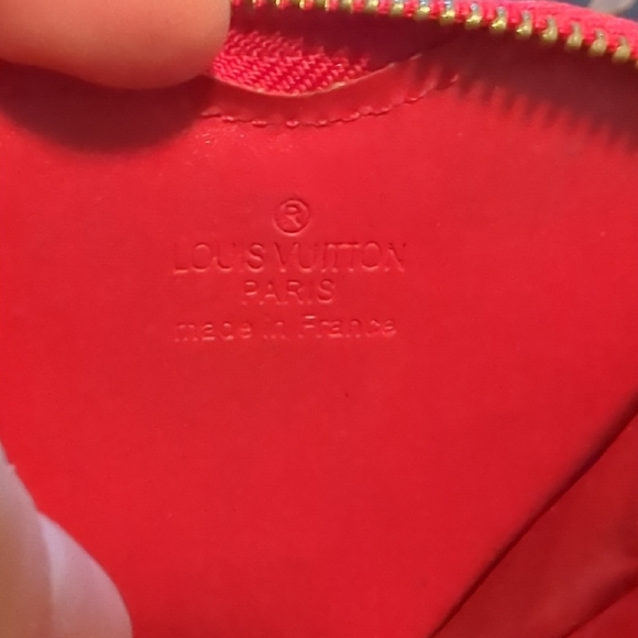 Louis Vuitton Glossy Red Heart Coin Pouch - Picture 2 of 3